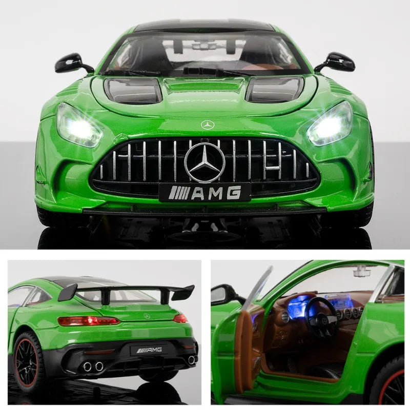 Alloy 1/18 Benz AMG GT-R Sport Car Model Diecast Toy Vehicles Children Boy Car Toy Birthday Gift Miniature Voiture Home Decor