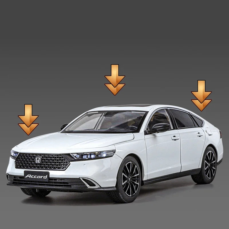 New 1:18 HONDA Accord Alloy Car Model Diecasts Metal Vehicles Car Model High Simulation Sound and Light Collection Kids Toy Gift