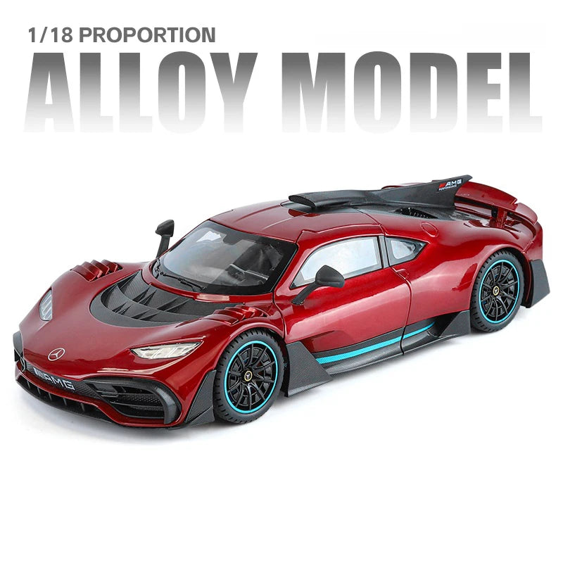 Large Size 1:18 Benzs One Alloy Sports Car Model Diecasts Metal Concept Racing Vehicles Car Model Sound and Light Kids Toys Gift