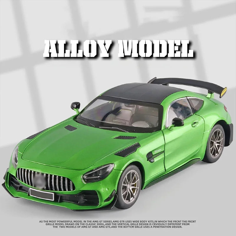 1:18 cool alloy sports car model, simulated interior details, cool lighting and sound effects, exquisite desktop ornaments