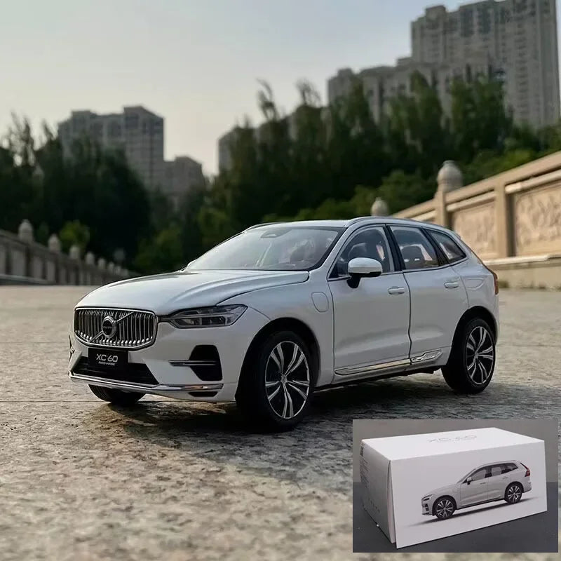 New 1:18 2023 XC60 SUV Alloy Car Model Diecast Metal Vehicles Car Model High Simulation Collection Childrens Toy Gift Decoration