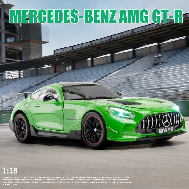 Alloy 1/18 Benz AMG GT-R Sport Car Model Diecast Toy Vehicles Children Boy Car Toy Birthday Gift Miniature Voiture Home Decor