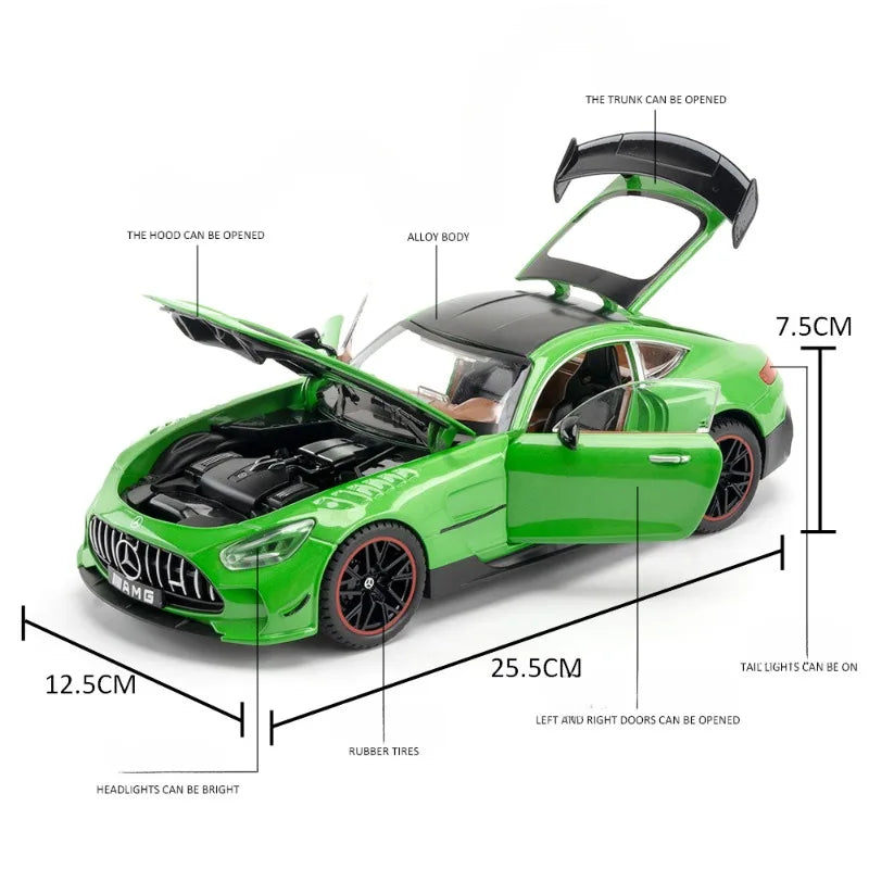Alloy 1/18 Benz AMG GT-R Sport Car Model Diecast Toy Vehicles Children Boy Car Toy Birthday Gift Miniature Voiture Home Decor