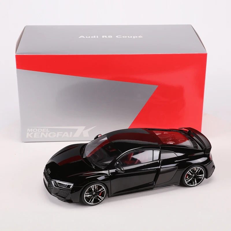 KENGFAI 1:18 R8 Diecast Alloy Model Car Miniature Sportcar Metal Vehicle Open All Door