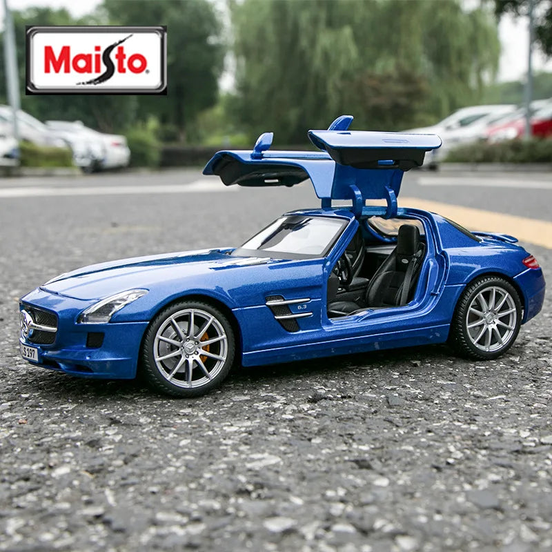 Maisto 1:18 Mercedes-Benz 300 SLR car Alloy Retro Car Model Classic Car Model Car Decoration Collection gift