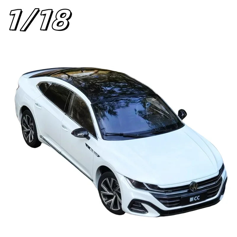 1:18 Original 2021 Volkswagen CC diecast alloy model, children's collection of decorative toys, holiday gifts for children.