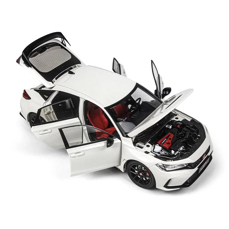 1:18 Scale Honda Civic Type R FL5 2023 Diecast Car Model 1:18 Metal Simulation Miniature Vehicle Toy Model Hobby Collection Gift