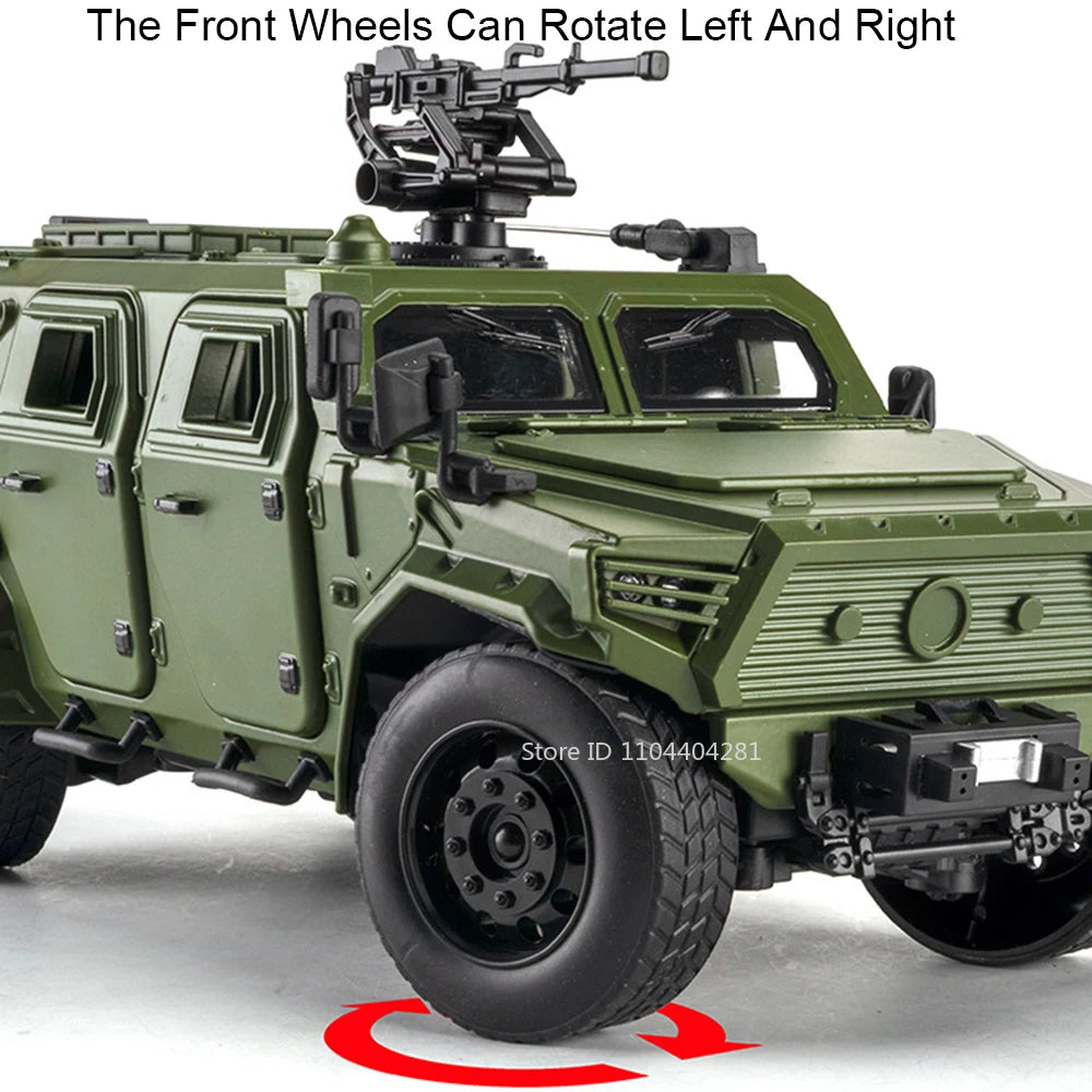 1:18 Dongfeng M-Terrain Alloy Car Toys Miniature Model Diecast Military Vehicle Sound Light Pull Back Doors Opened Kid Xmas Gift