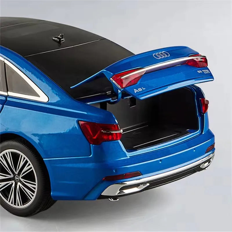 1:18 AUDI A6 Alloy Car Model Diecasts Metal Vehicles Car Model Simulation Sound and Light Collection Boys Toy For Childrens Gift