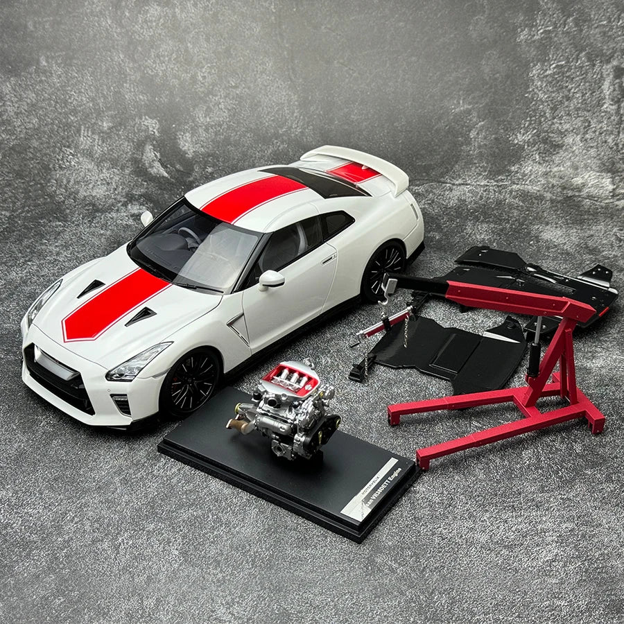 MOTORHELIX 1:18 FOR Nissan GT-R(R35) 50th anniversary edition Car model Static ornament Send to a friend Holiday gift
