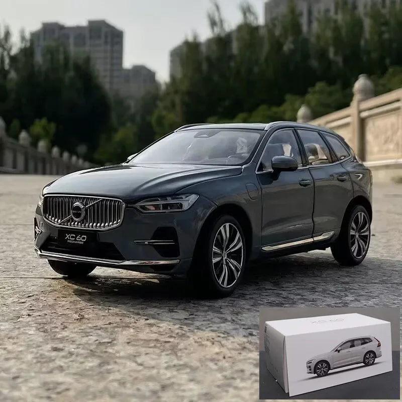 New 1:18 2023 XC60 SUV Alloy Car Model Diecast Metal Vehicles Car Model High Simulation Collection Childrens Toy Gift Decoration