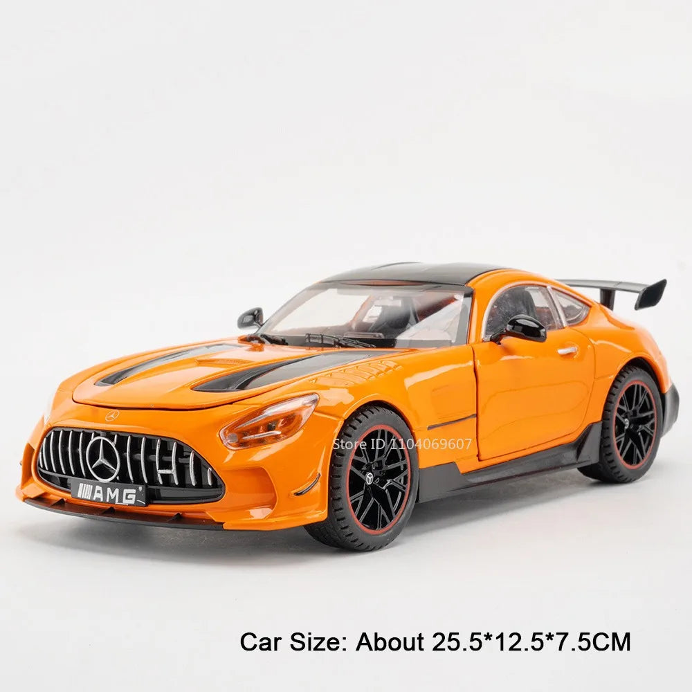 1:18 Model Toy AMG ONE GT-R Miniature Sports Cars Alloy Diecast Sound Light Doors Opened Pull Back Simulation Supercars Gifts
