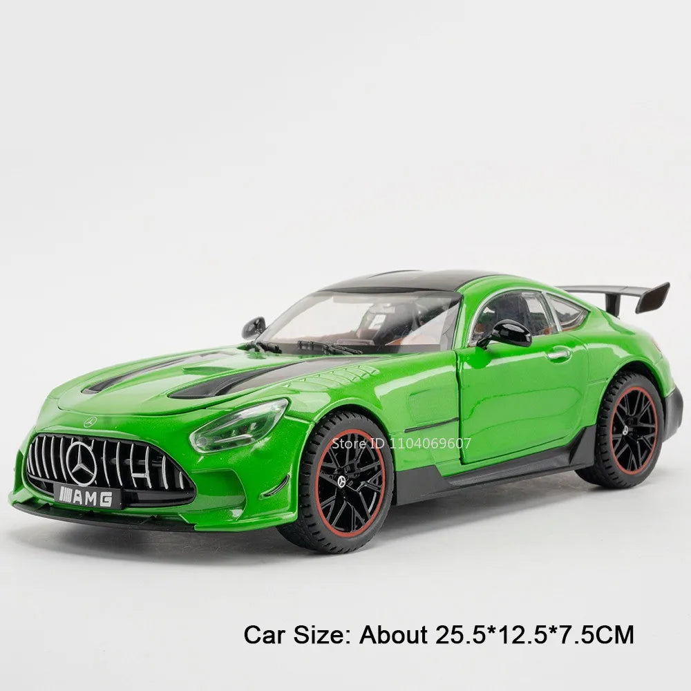 1:18 Model Toy AMG ONE GT-R Miniature Sports Cars Alloy Diecast Sound Light Doors Opened Pull Back Simulation Supercars Gifts
