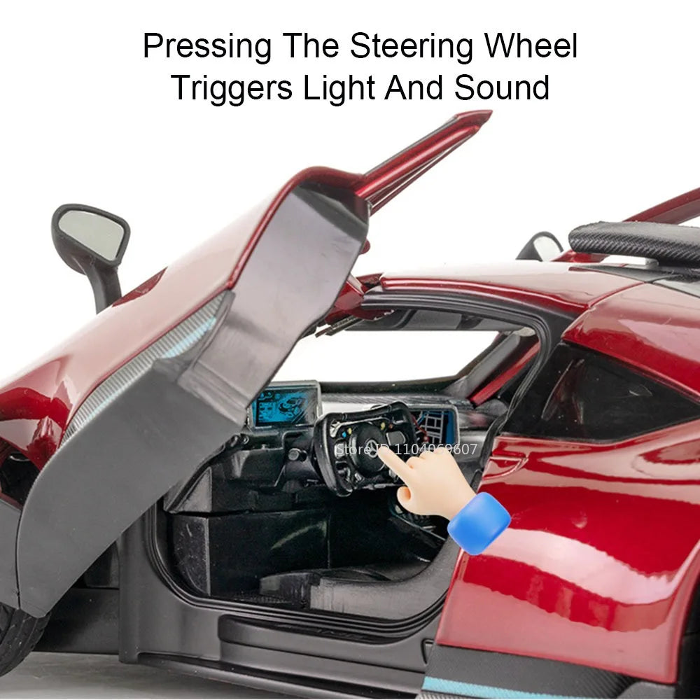1:18 Model Toy AMG ONE GT-R Miniature Sports Cars Alloy Diecast Sound Light Doors Opened Pull Back Simulation Supercars Gifts