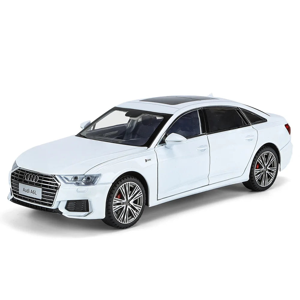 1:18 AUDI A6L Large Alloy Metal Diecast Car Model Sound & Light Collect Ornaments Decorate Gift For Boyfriend Present Birthday