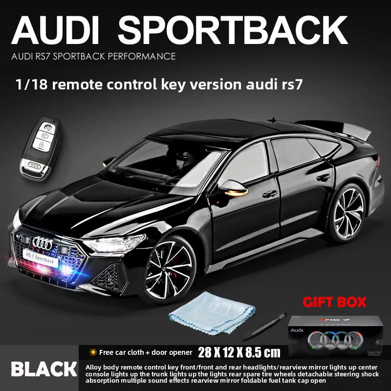 Official Licensed 1:18 AUDI RS7 Sportback Alloy Car Model Collectibles Miniature Voiture Home Decor Boyfriend Birthday Gift