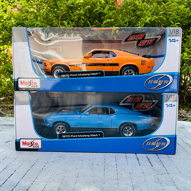 Maisto 1:18 NEW 1970 Ford Mustang Mach 1 Car Die casting Alloy Retro Car Model Classic Car Model Car Decoration Collection gift