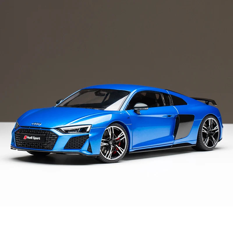 KENGFAI 1:18 R8 Diecast Alloy Model Car Miniature Sportcar Metal Vehicle Open All Door