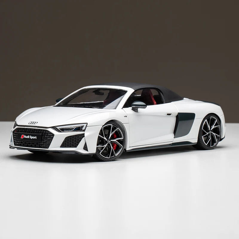 KENGFAI 1:18 R8 Diecast Alloy Model Car Miniature Sportcar Metal Vehicle Open All Door