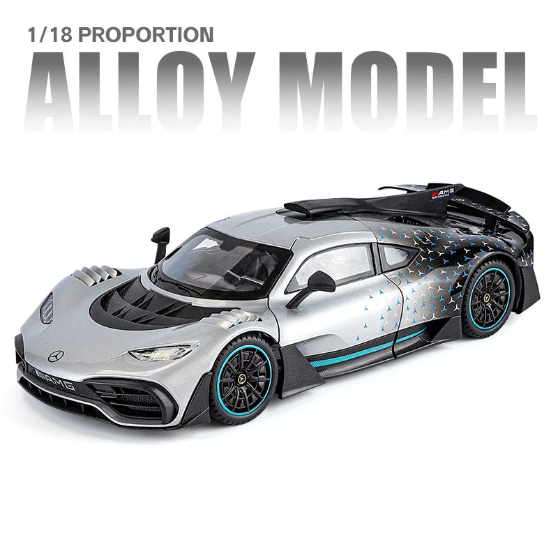 Large Size 1:18 Benzs One Alloy Sports Car Model Diecasts Metal Concept Racing Vehicles Car Model Sound and Light Kids Toys Gift