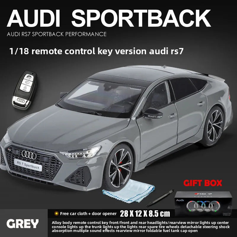 Official Licensed 1:18 AUDI RS7 Sportback Alloy Car Model Collectibles Miniature Voiture Home Decor Boyfriend Birthday Gift