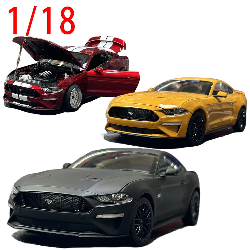 Master Diecast 1/18 Scale Ford Mustang 2019 Sports Car Model Alloy Ford Mustang 2019 Toy Car Model Collect Ornament Toy for Boy