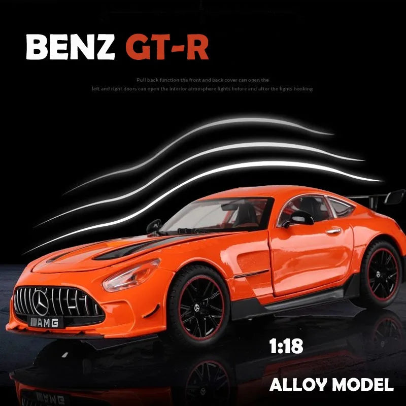 Alloy 1/18 Benz AMG GT-R Sport Car Model Diecast Toy Vehicles Children Boy Car Toy Birthday Gift Miniature Voiture Home Decor