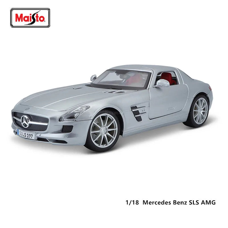 Maisto 1:18 Mercedes-Benz 300 SLR car Alloy Retro Car Model Classic Car Model Car Decoration Collection gift
