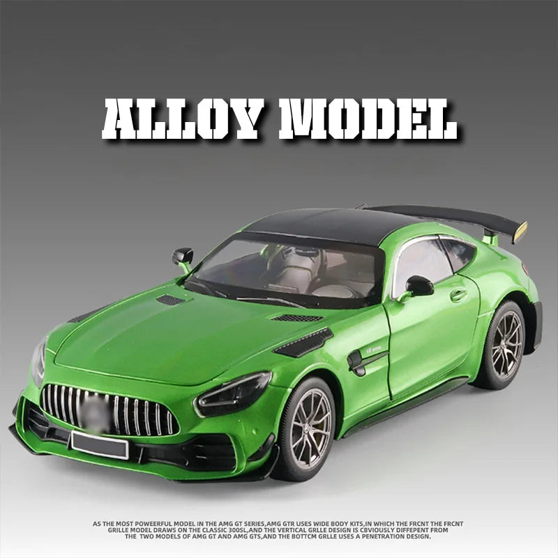 1:18 cool alloy sports car model, simulated interior details, cool lighting and sound effects, exquisite desktop ornaments