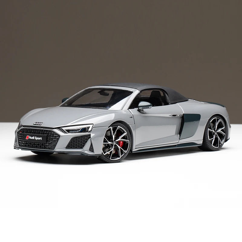 KENGFAI 1:18 R8 Diecast Alloy Model Car Miniature Sportcar Metal Vehicle Open All Door