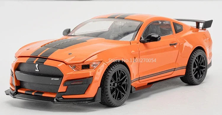 1:18 Ford Mustang Shelby GT500 Alloy Sports Car Model Diecasts Metal Toy Car Model Sound Light Collection Kids Gifts