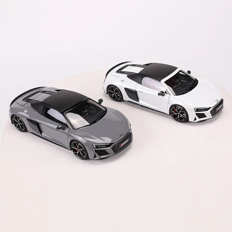 KENGFAI 1:18 R8 Diecast Alloy Model Car Miniature Sportcar Metal Vehicle Open All Door