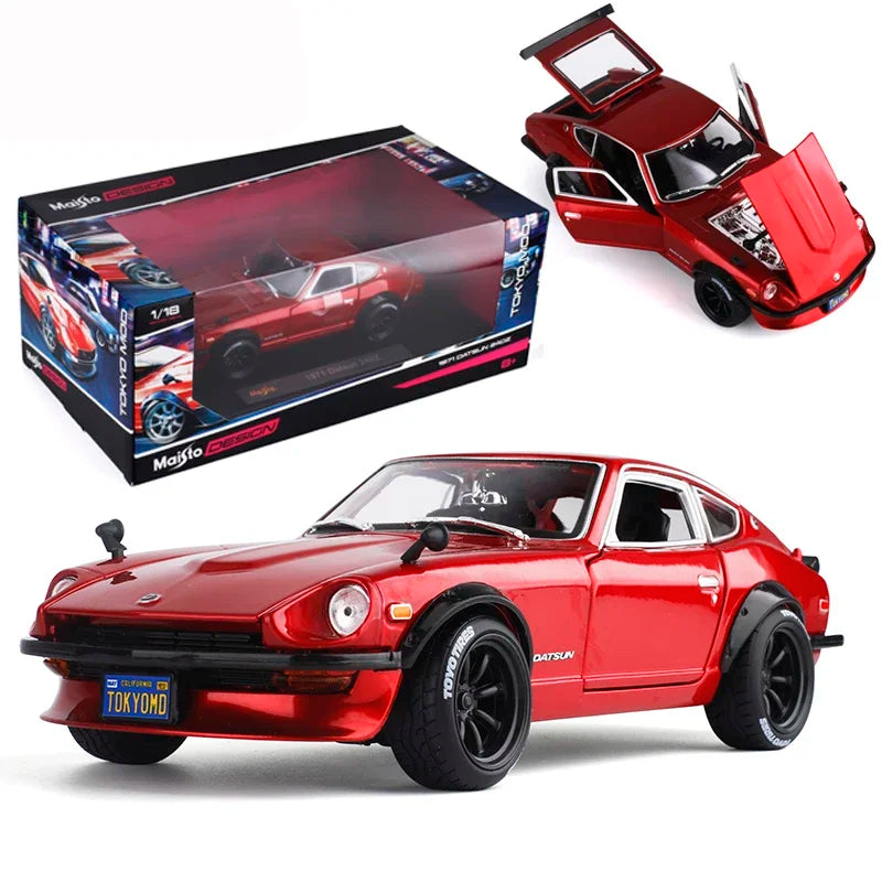 1:18 1971 Datsun 240Z Car Diecast For Nissan Red Model Toys Gifts