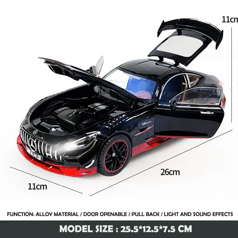 Alloy 1/18 Benz AMG GT-R Sport Car Model Diecast Toy Vehicles Children Boy Car Toy Birthday Gift Miniature Voiture Home Decor