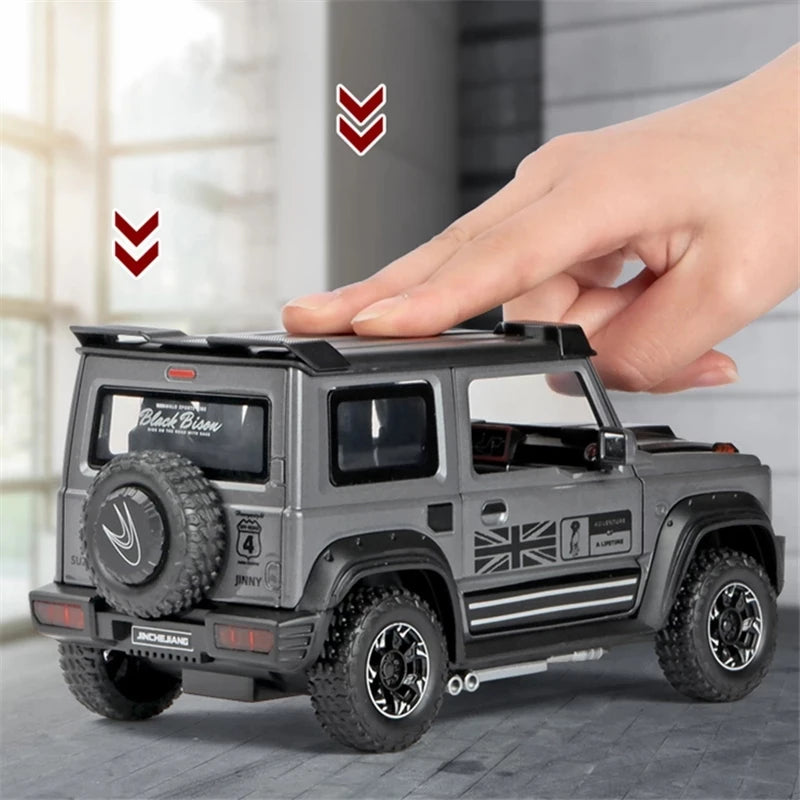 New 1:18 Jimnys SUV Alloy Car Diecasts Model Toy Vehicle Sound And Light Large Size Off-Road Metal Car Simulation Gifts Toys Boy