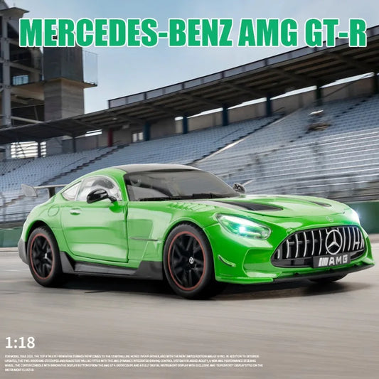 Alloy 1/18 Benz AMG GT-R Sport Car Model Diecast Toy Vehicles Children Boy Car Toy Birthday Gift Miniature Voiture Home Decor