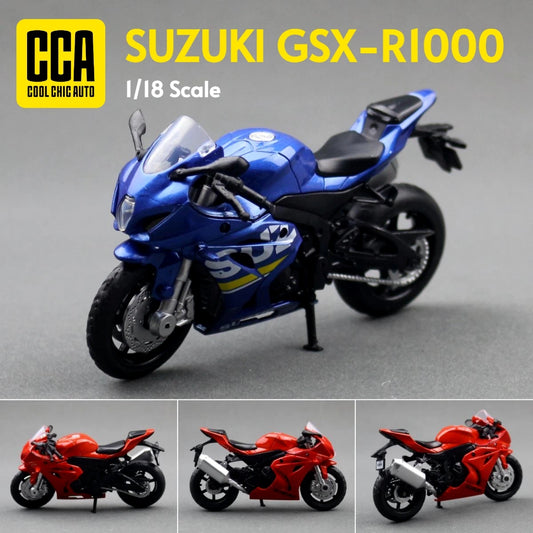 1/18 Suzuki GSX-R1000 Toy Motorcycle Diecast Metal Miniature Vehicle Model 1:18 Super Racing Collection Gift for Children Boy