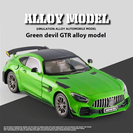 1:18 cool alloy sports car model, simulated interior details, cool lighting and sound effects, exquisite desktop ornaments