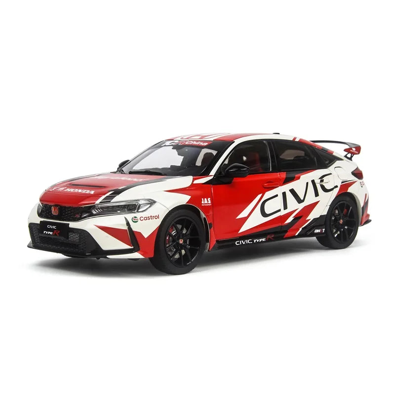 1:18 Scale Honda Civic Type R FL5 2023 Diecast Car Model 1:18 Metal Simulation Miniature Vehicle Toy Model Hobby Collection Gift